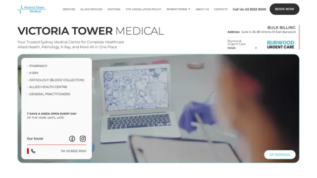 Victoria Tower Medical — view live healthcare website
