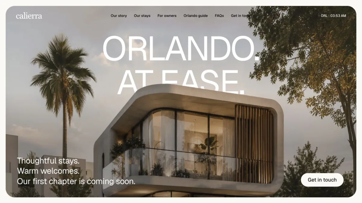 Calierra — Editorial website homepage