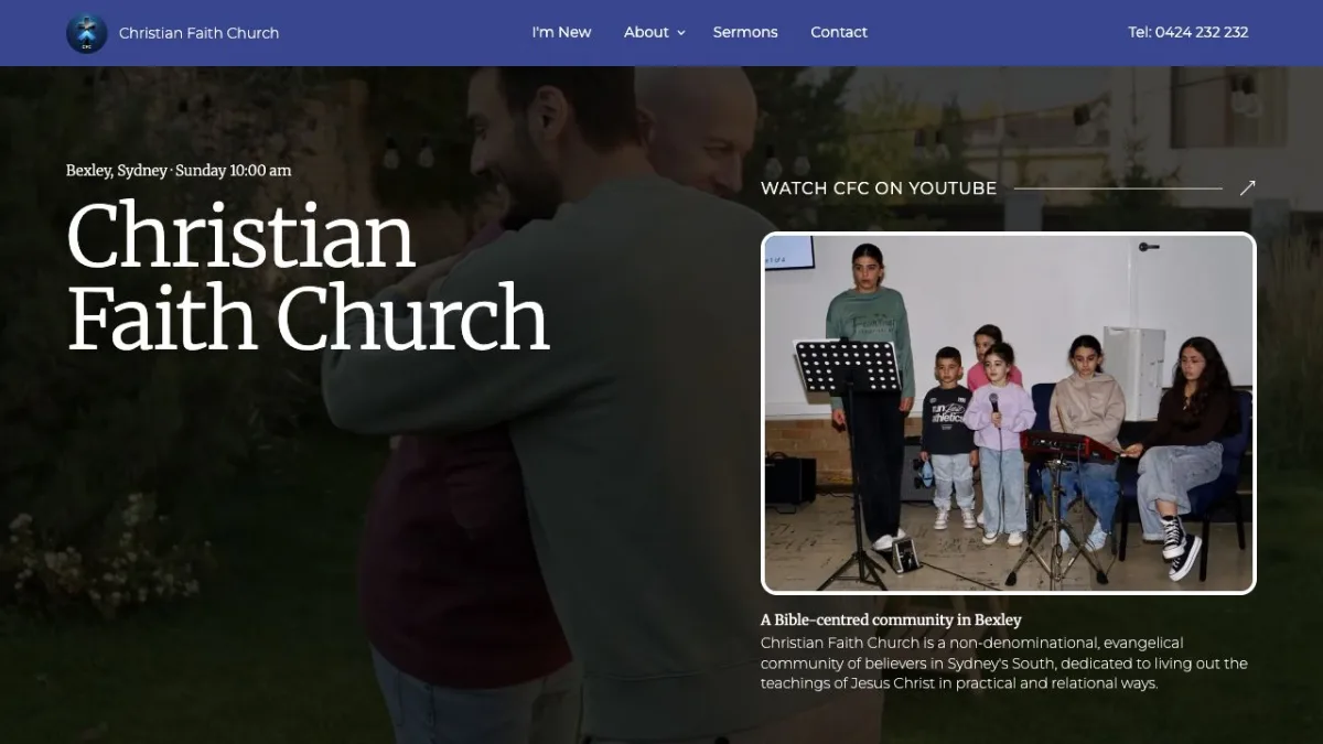 Christian Faith Church website preview